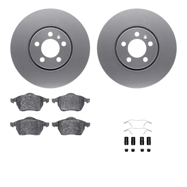 R1 Concepts WDUH1-74098 Carbon Series Brake Rotors W/ 5000 Oep Brake Pads & Hdw